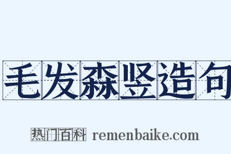 毛发森竖造句是什么意思的图片